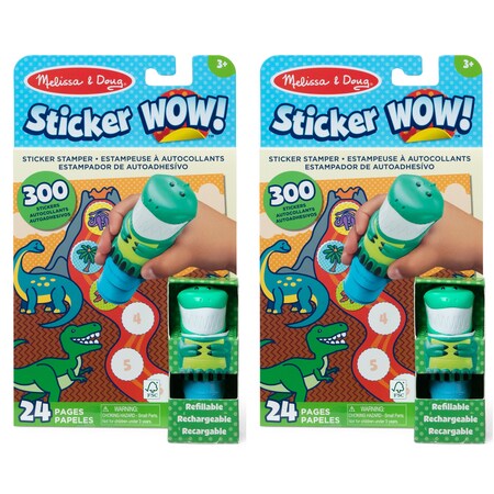Melissa & Doug Sticker WOW Activity Pad Set - Dinosaur, 2PK 32012